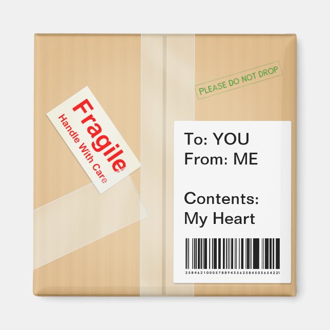 Knapp för Anpassningsbar av miniatyrleveransruta Magnet (Framsidan)