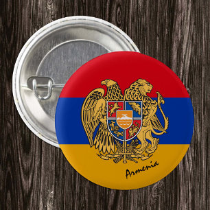 knapp för armenisk Flagga, patriotisk Armenien