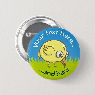 Knapp för att fästa fågelns tecknad på gulten