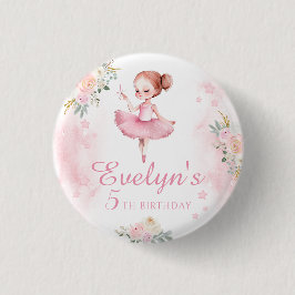 Knapp för att knacka på rosa blommigt ballerina-fö