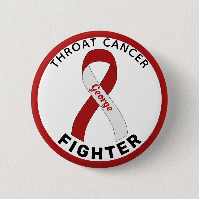Knapp för behandling av bröstcancer Ribbon White (Framsida)