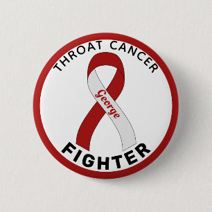Knapp för behandling av bröstcancer Ribbon White