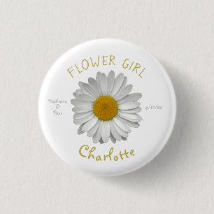 Knapp för blommiga flickor i Daisy Namn
