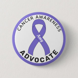 Knapp för cancermedvetenhet Ribbon White