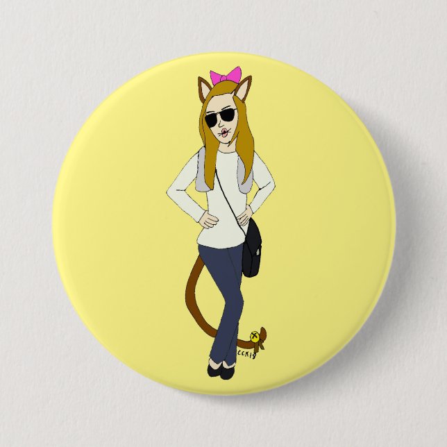 knapp för catgirl (Framsida)