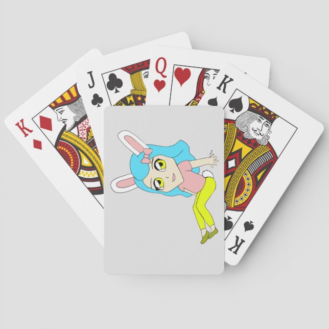 knapp för chibi bunnygirl casinokort (Baksidan)