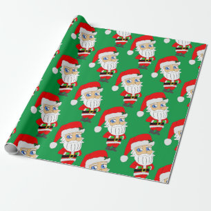 knapp för chibi jultomten presentpapper