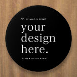 Knapp för designuppladdning 3 tum<br><div class="desc">En mall för anpassningsbar som är enkel att använda och som gör att du kan ladda upp dina egna teckningar från enheten! Anpassa ytterligare i Zazzle med bilder och text eller ladda upp en teckningsfil (till exempel din egen skapelse från Photoshop eller Canva)! Möjligheter är oändliga för vilket syfte eller...</div>