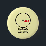 Knapp för enstaka diagnos för Venndiagram<br><div class="desc">Ett Venndiagram som visar en enda cirkel med namnet "människor med fobi i social" och "mig" inuti cirkeln. Kan anpassas för en annan diagnos,  personlig identitet eller person.</div>