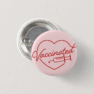 Knapp för färgad Roligt Vaccinerad stämpel