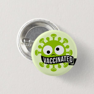Knapp för färgad Roligt Vaccinerad stämpel