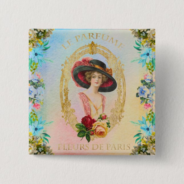 Knapp för Fransk av vintage (Framsida)