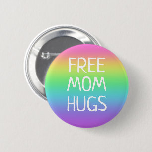 Knapp för fritt Mamma Hugs-regnbåge
