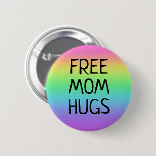 Knapp för fritt Mamma Hugs-regnbåge