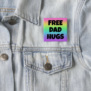 Knapp för fritt Pappa Hugs-regnbåge