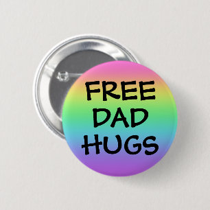 Knapp för fritt Pappa Hugs-regnbåge