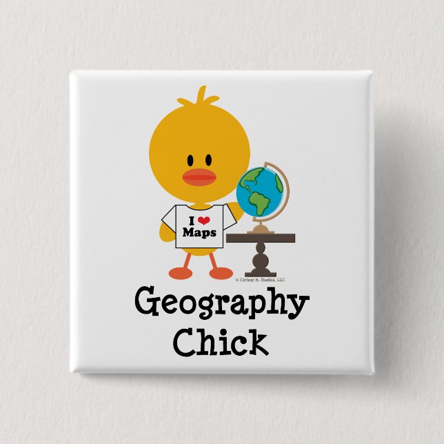 Knapp för geografisk Chick (Framsida)
