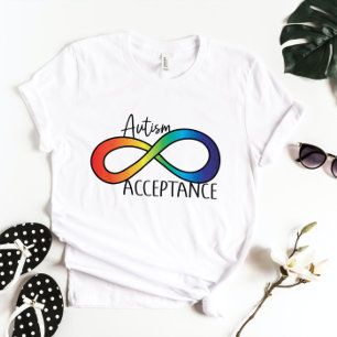 Knapp för godtagande av regnbåge för neurodiversit t shirt