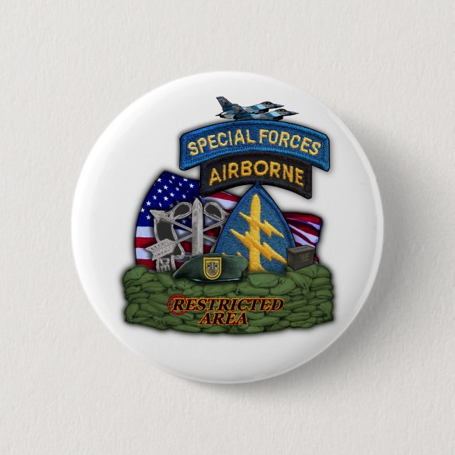 Knapp för grönt av första speciella krafter (Framsida)