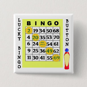 Knapp för Grönt av Lucky BINGO-knapp