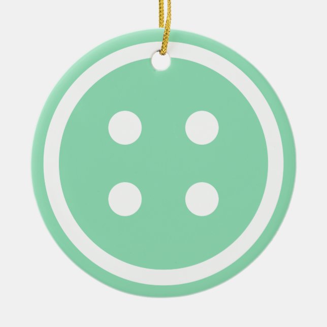 Knapp för grumlig sågning julgransprydnad keramik (Framsidan)