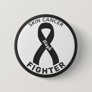 Knapp för hudcancerbekämpning Ribbon White