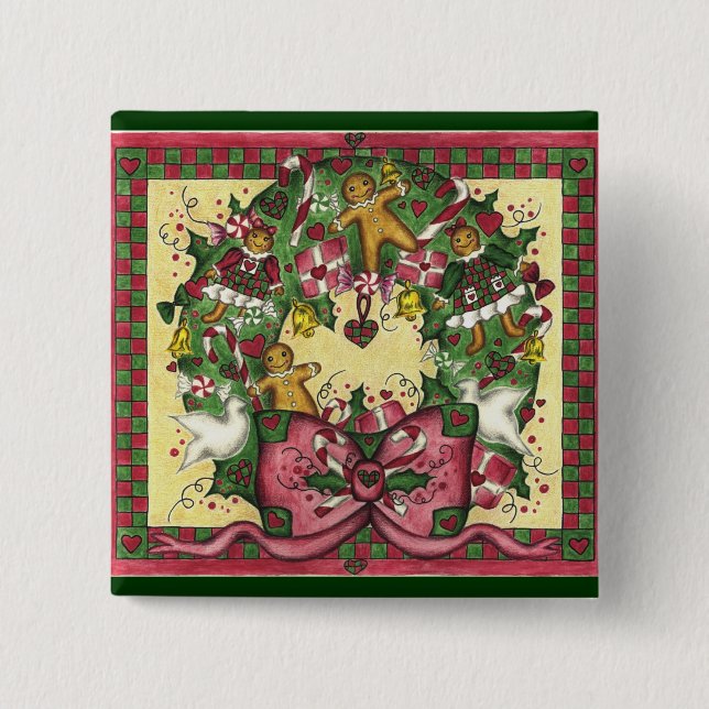 Knapp för krans av julbröd (Framsida)