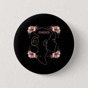 Knapp för kvinnoval, Blommigt, Silhouette-design