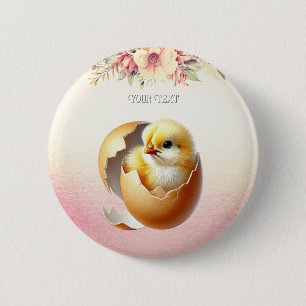 Knapp för liten Chick-Blommigt