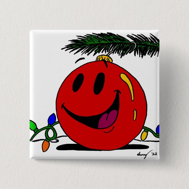 Knapp för lycklig-ornament (Framsida)
