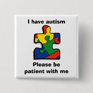 Knapp för medvetandegörande av autism. Autism. A