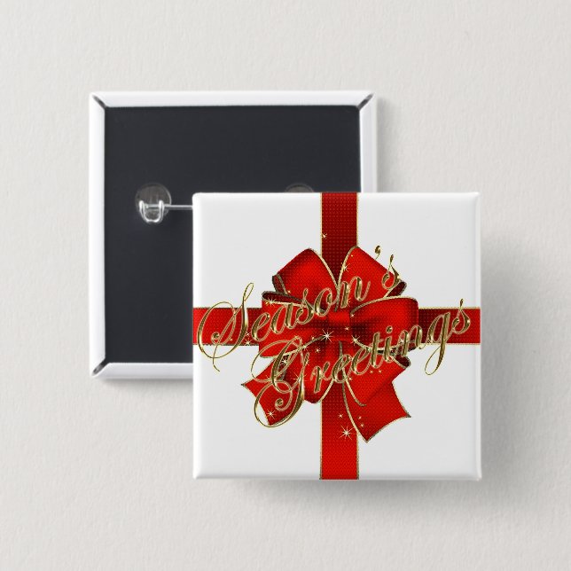 Knapp för mousserande julklapp (Framsida & baksida)