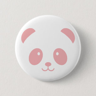 Knapp för panda av ljus och Rosa