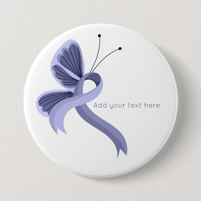 Knapp för "Periwinkle Awareness Ribbon Butterfly" (Framsida)