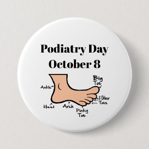 Knapp för podiatry Day FUNNY Foot Diagram