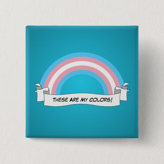 Knapp för pride av transgena regnbåge (Framsida)