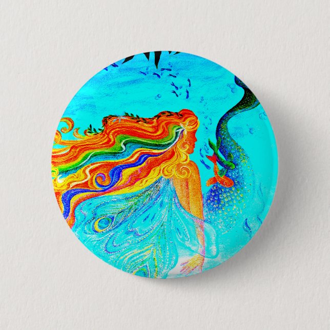 knapp för sjöjungfru av regnbåge (Framsida)