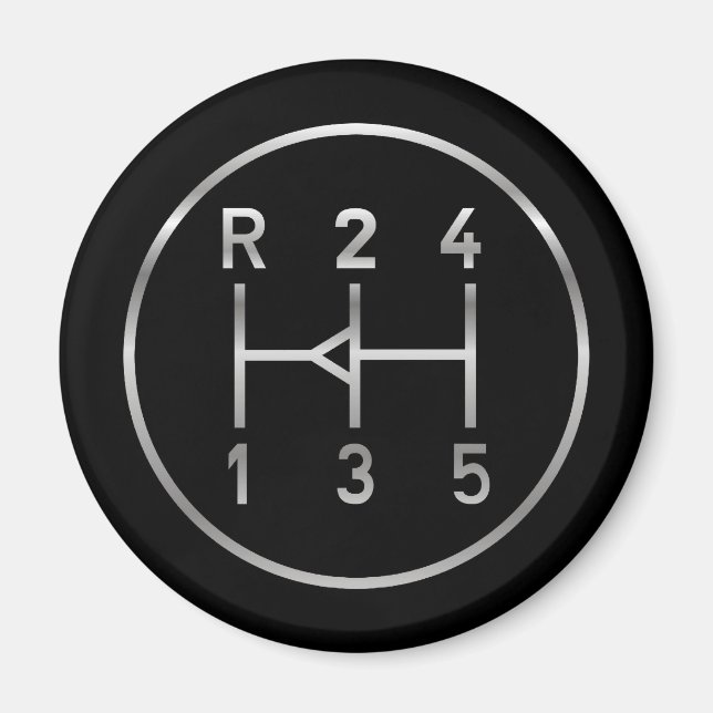 Knapp för sportbilsutrustning, överföringsskift mö magnet (Framsidan)