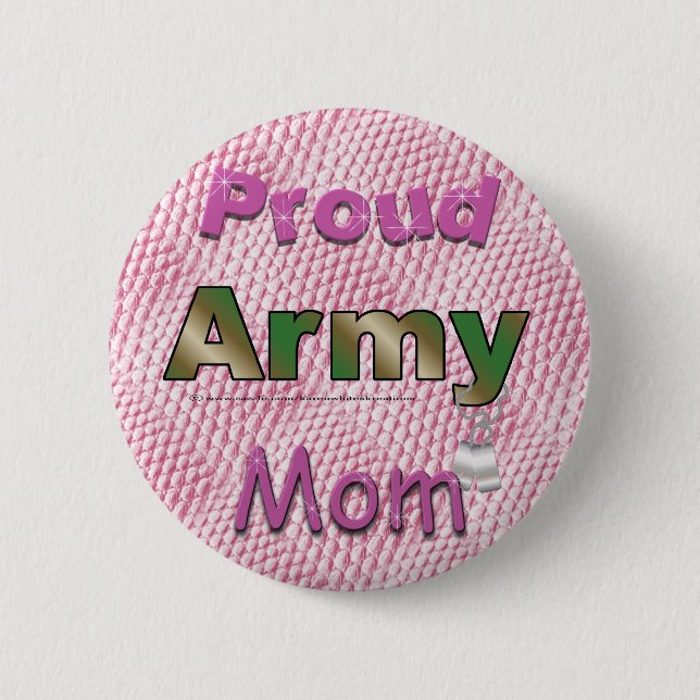 Knapp för stolt armé Mamma (Framsida)