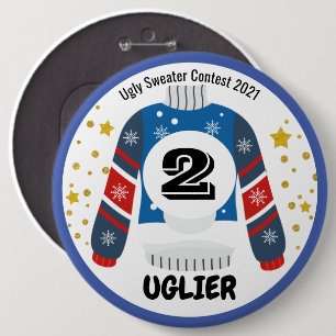 Knapp för Tävling-pris för Ugly Sweater