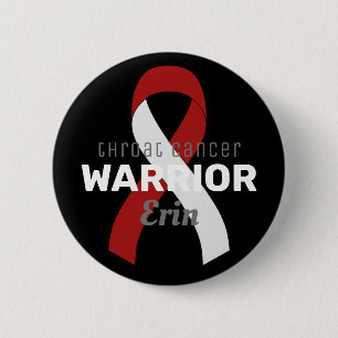 Knapp för "Throat Cancer Warrior Ribbon Black"