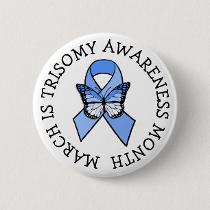 Knapp för Trisomy Awareness Ribbon