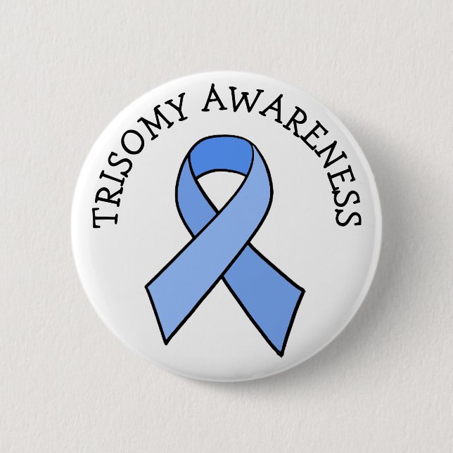 Knapp för Trisomy Awareness Ribbon (Framsida)