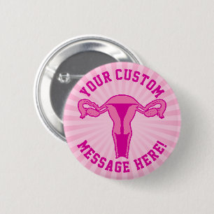 Knapp för Uterus-grafik + Anpassningsbar-text