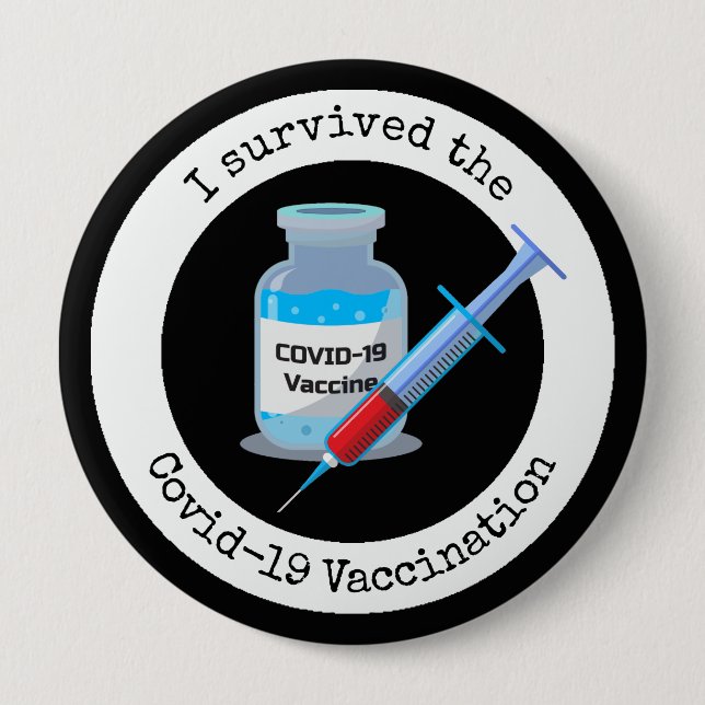Knapp för vaccinationsdesign (Framsida)