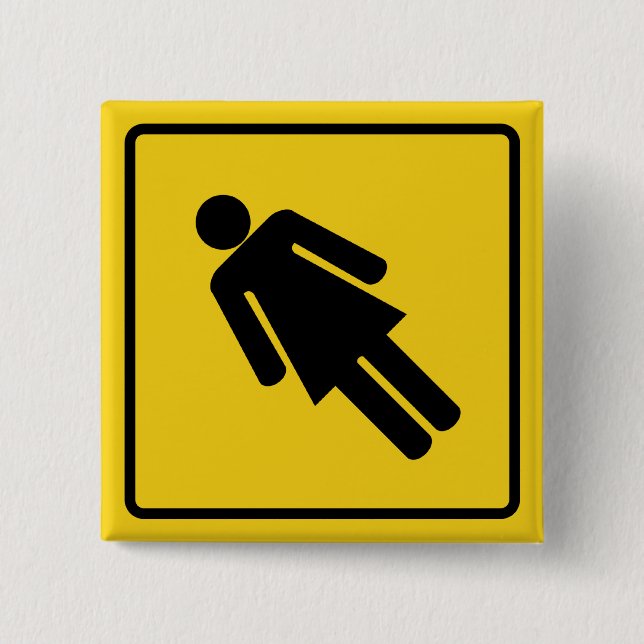 Knapp för varning av kvinnor (Framsida)