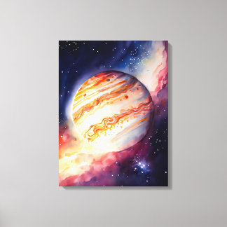 Knapp för vaterfärgsdarr jupiter Art Canvastryck