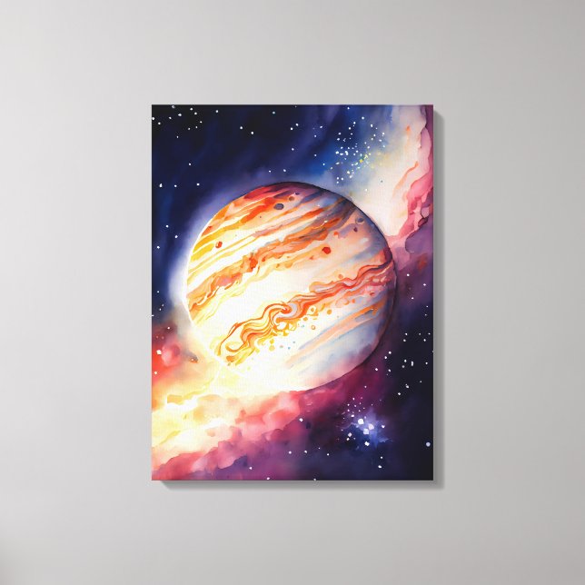 Knapp för vaterfärgsdarr jupiter Art Canvastryck (Framsida)