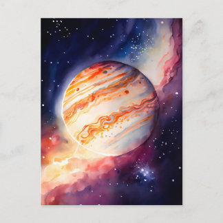 Knapp för vaterfärgsdarr jupiter Art Vykort