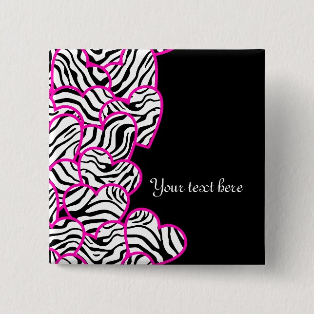 Knapp för Zebra-hjärtan (Framsida)